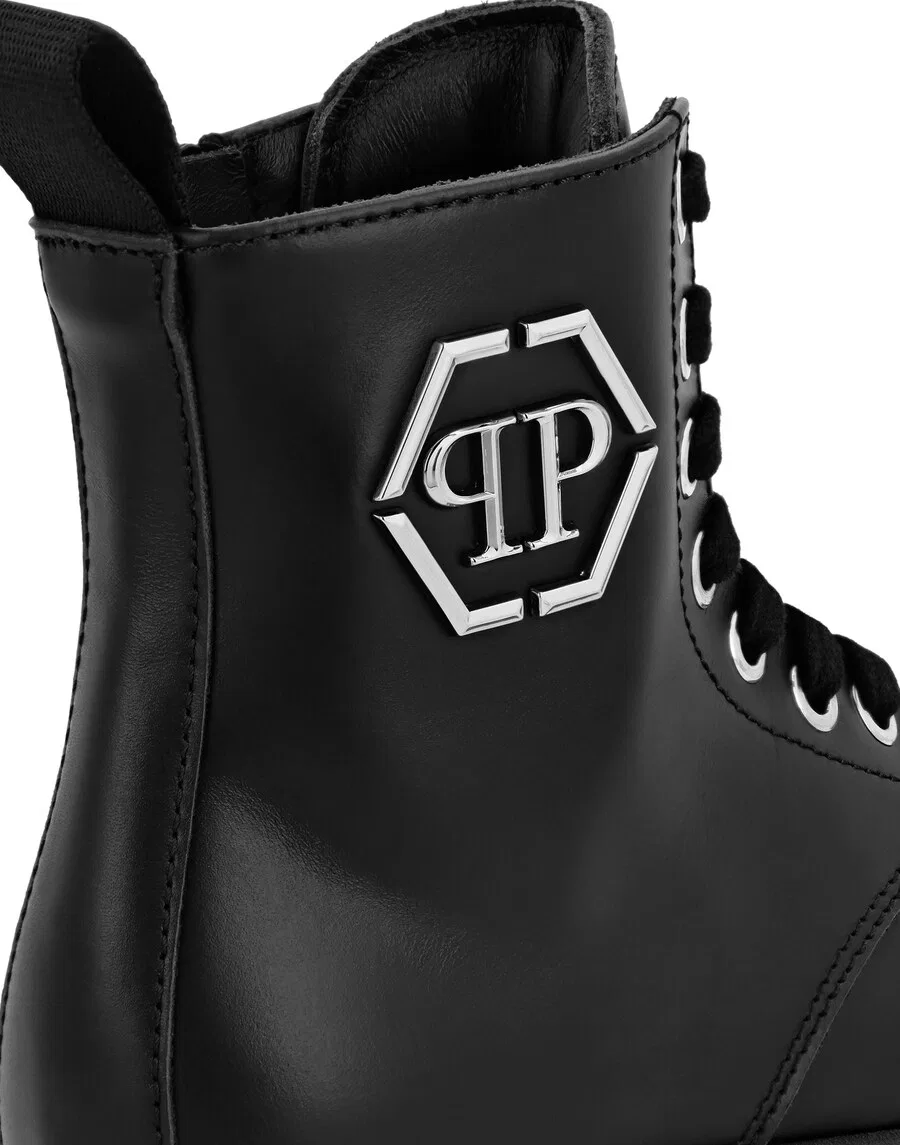 Ботинки Philipp Plein 'Hexagon' черного цвета — фото 4
