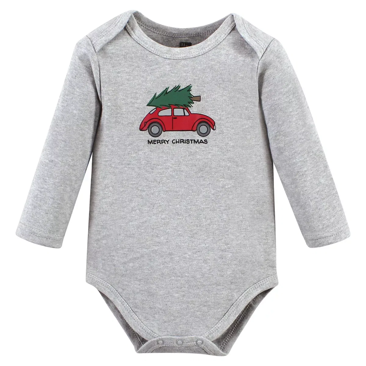 Боди-комбинезон с длинным рукавом хлопковый Christmas Scene Hudson Baby — фото 3