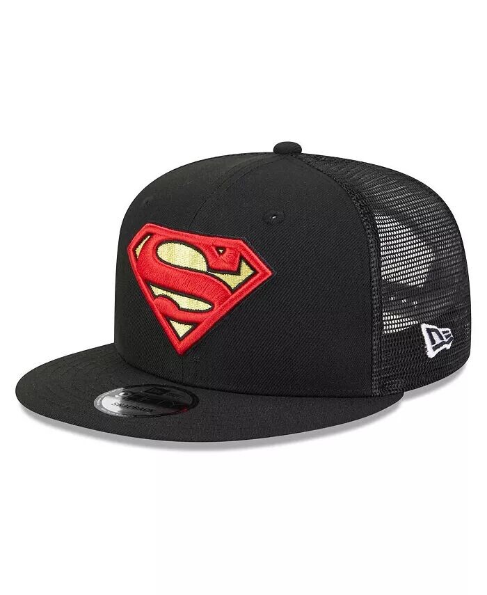 

Мужская черная кепка Superman Trucker 9FIFTY Snapback New Era, черный