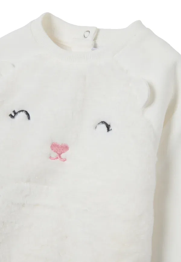 Комплект из худи и брюк с животными Ovs, White Pink, белый/розовый — фото 3