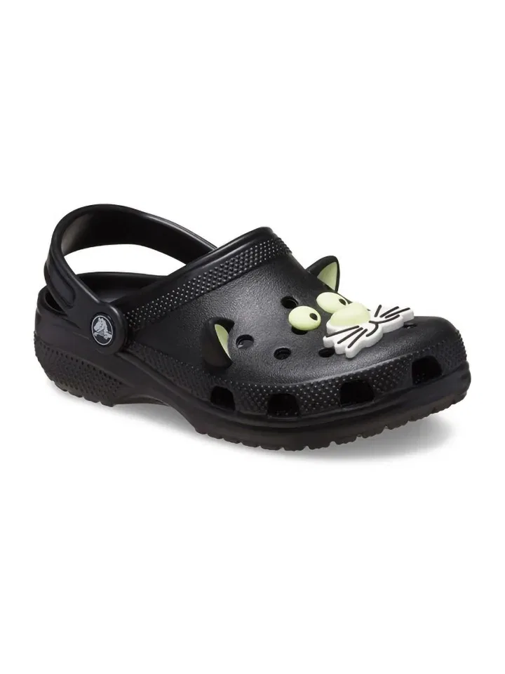 Шлепанцы светящиеся Crocs Glow Black Cat, черный — фото 2