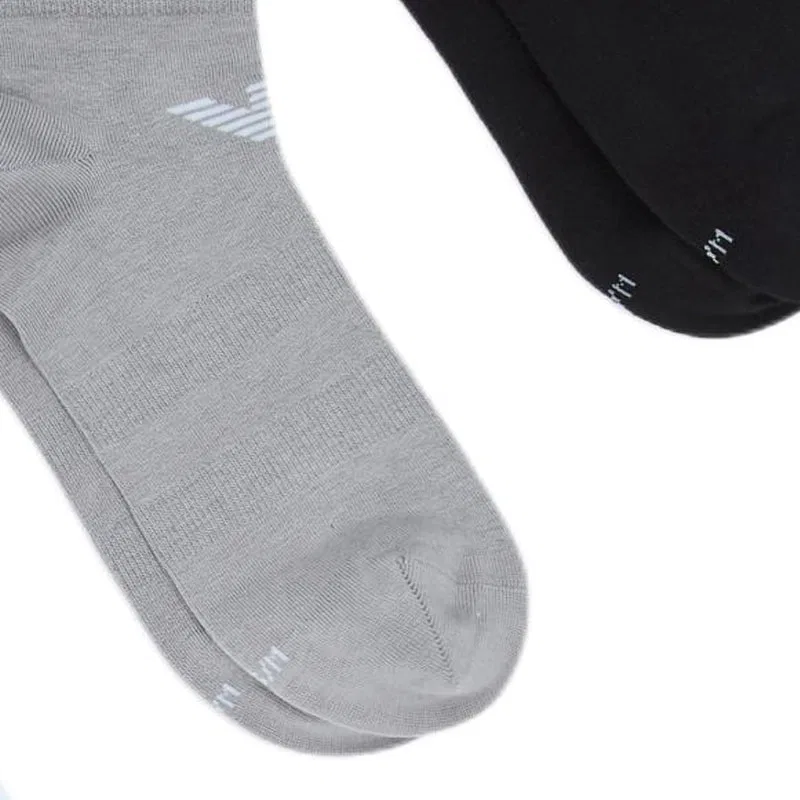 Носки Emporio Armani SS26 Ankle Socks, 3 пары, Black White Gray — фото 4