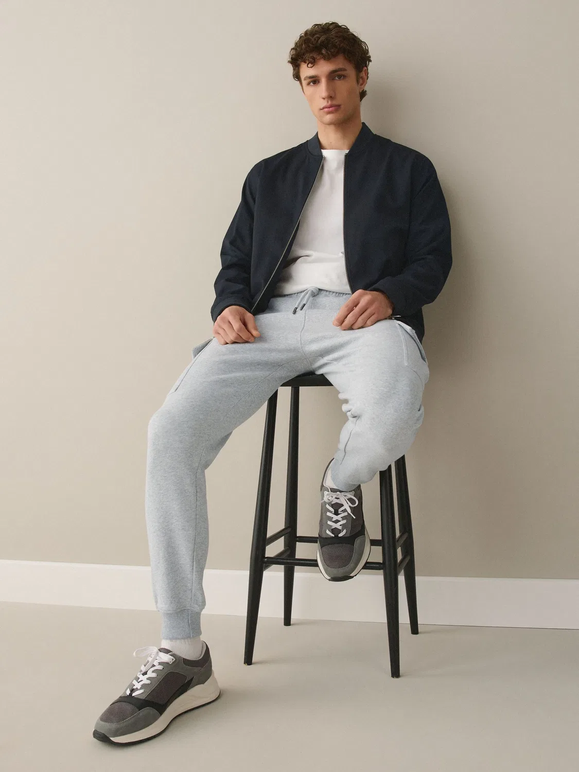 Джоггеры карго Slim Fit Grey Marl Next, серый меланж — фото 3