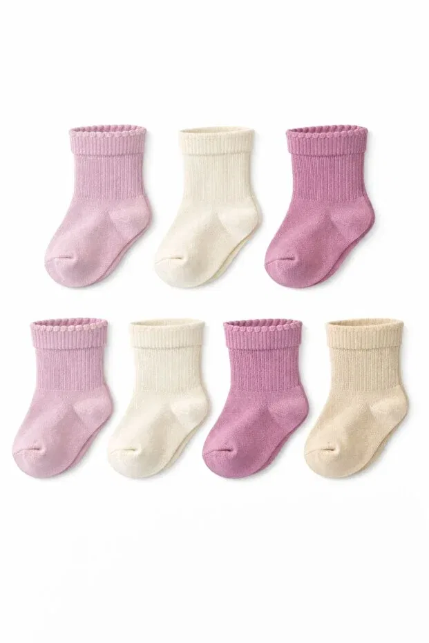 Детский набор носков из хлопка для новорожденных Basics Solde Socks, Multicolor