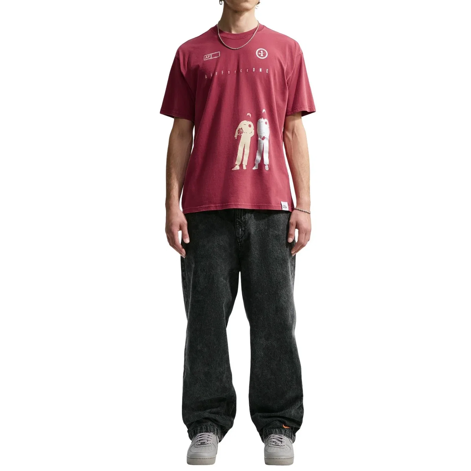 Мужская футболка хлопковая Nike Sportswear Team Red, красный — фото 2