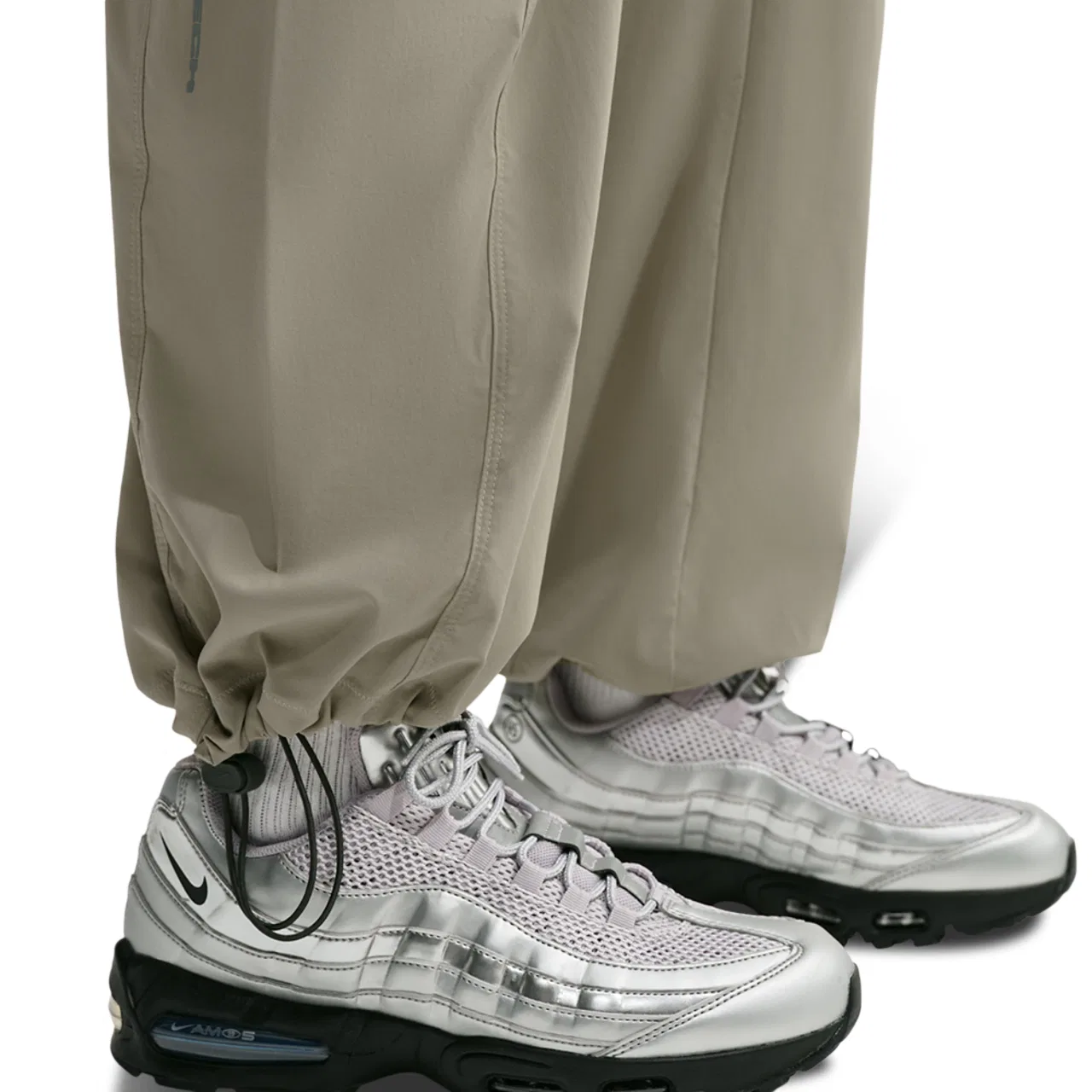Мужские спортивные брюки Nike Tech Helios, Dri-FIT, свободный крой, Nike, Black/Light Army — фото 4