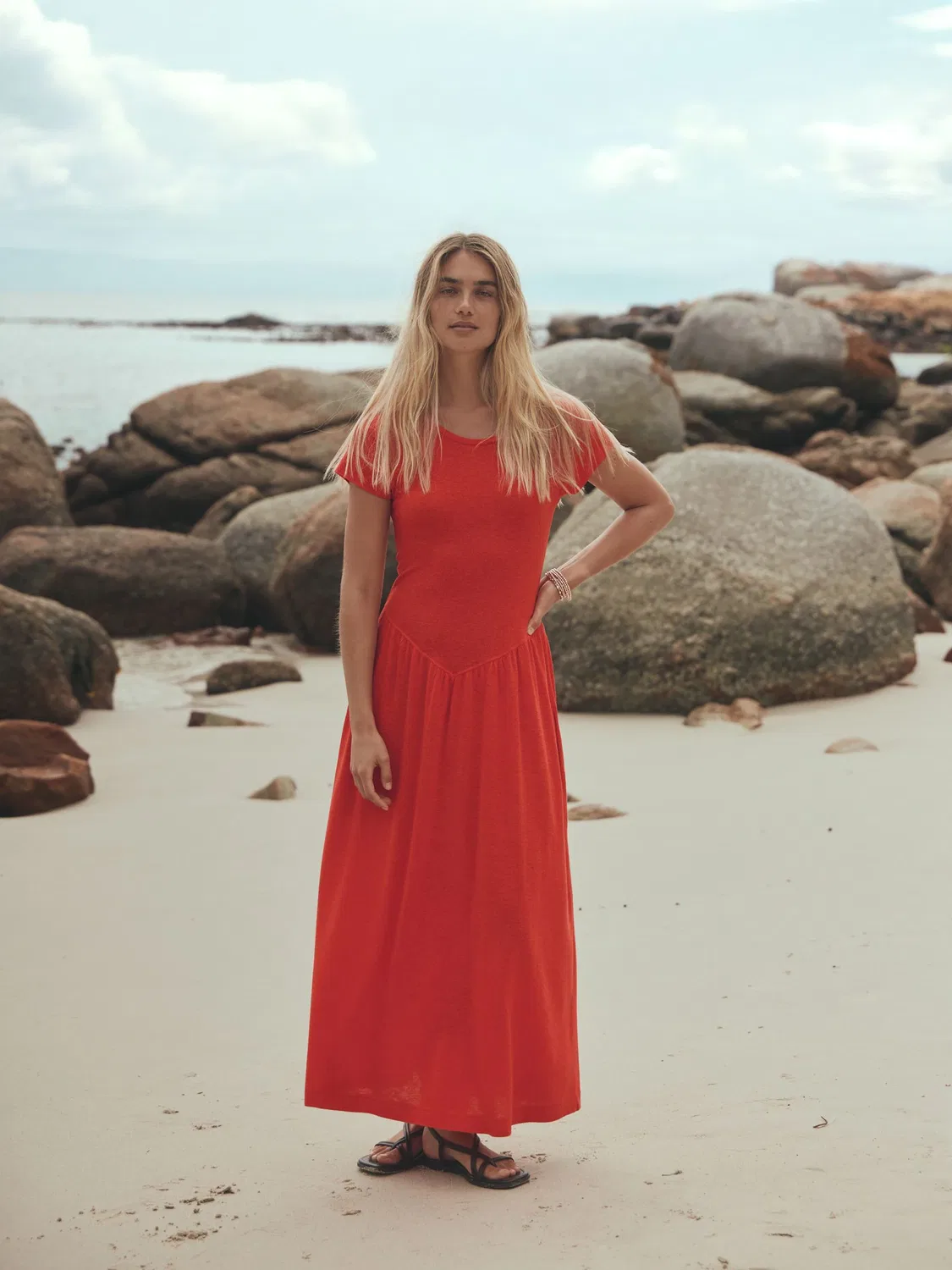 Платье-футболка Red Jersey Next, красный