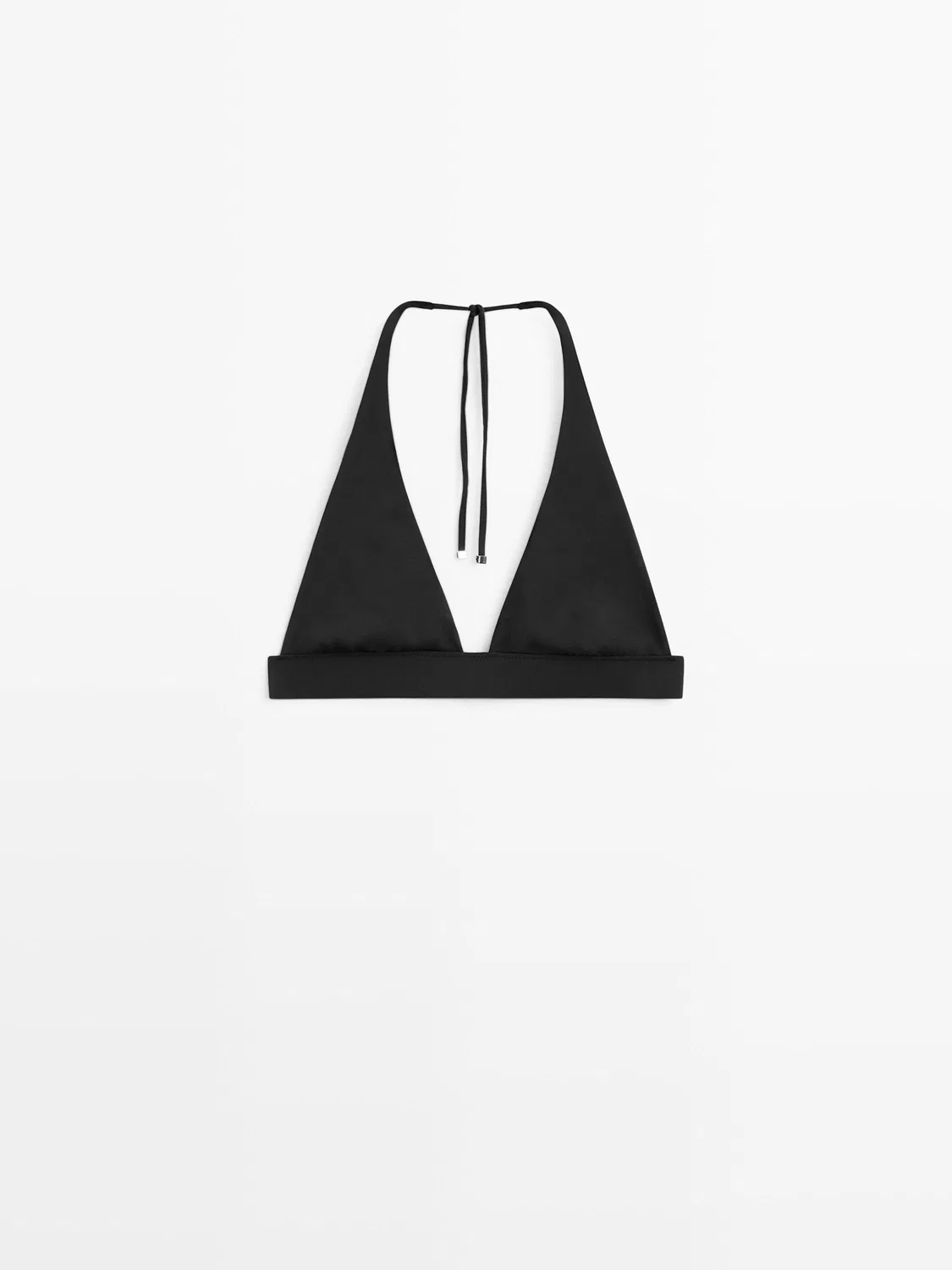 Топ бикини Massimo Dutti, треугольный вырез, черный — фото 2