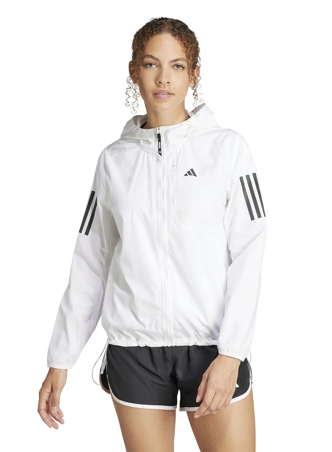 Куртка ветрозащитная с длинным рукавом Own the Run Adidas, белый