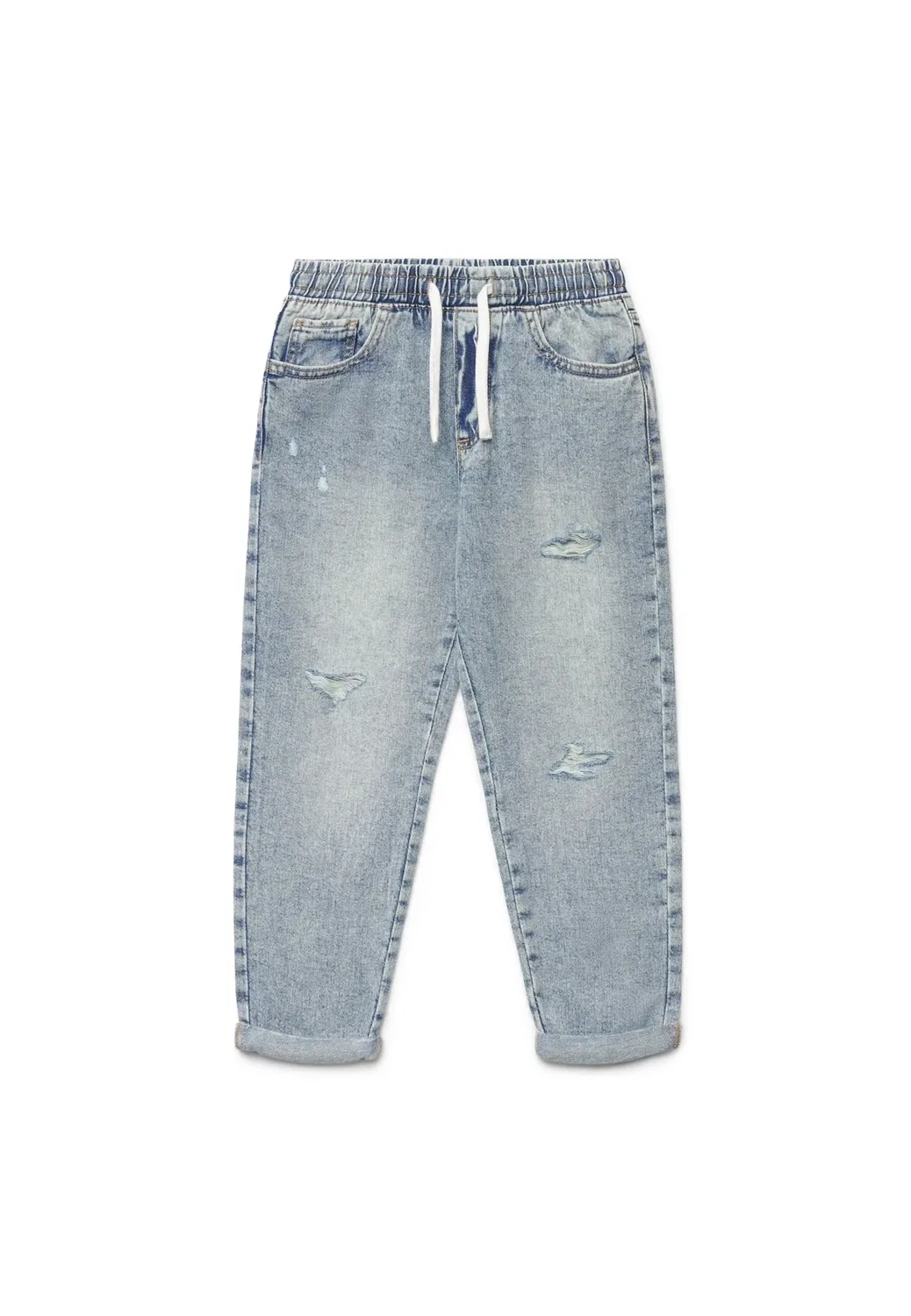 Pantalone Jeans Lungo Con rotture - джинсы свободного кроя Terranova, Light Blue-Denim