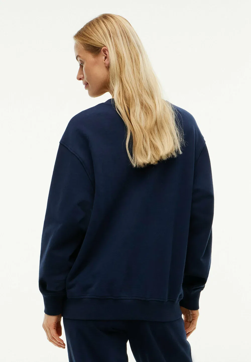 Незаменимая махровая толстовка для отдыха в стиле пижамы Tommy Hilfiger, Dark Blue — фото 3