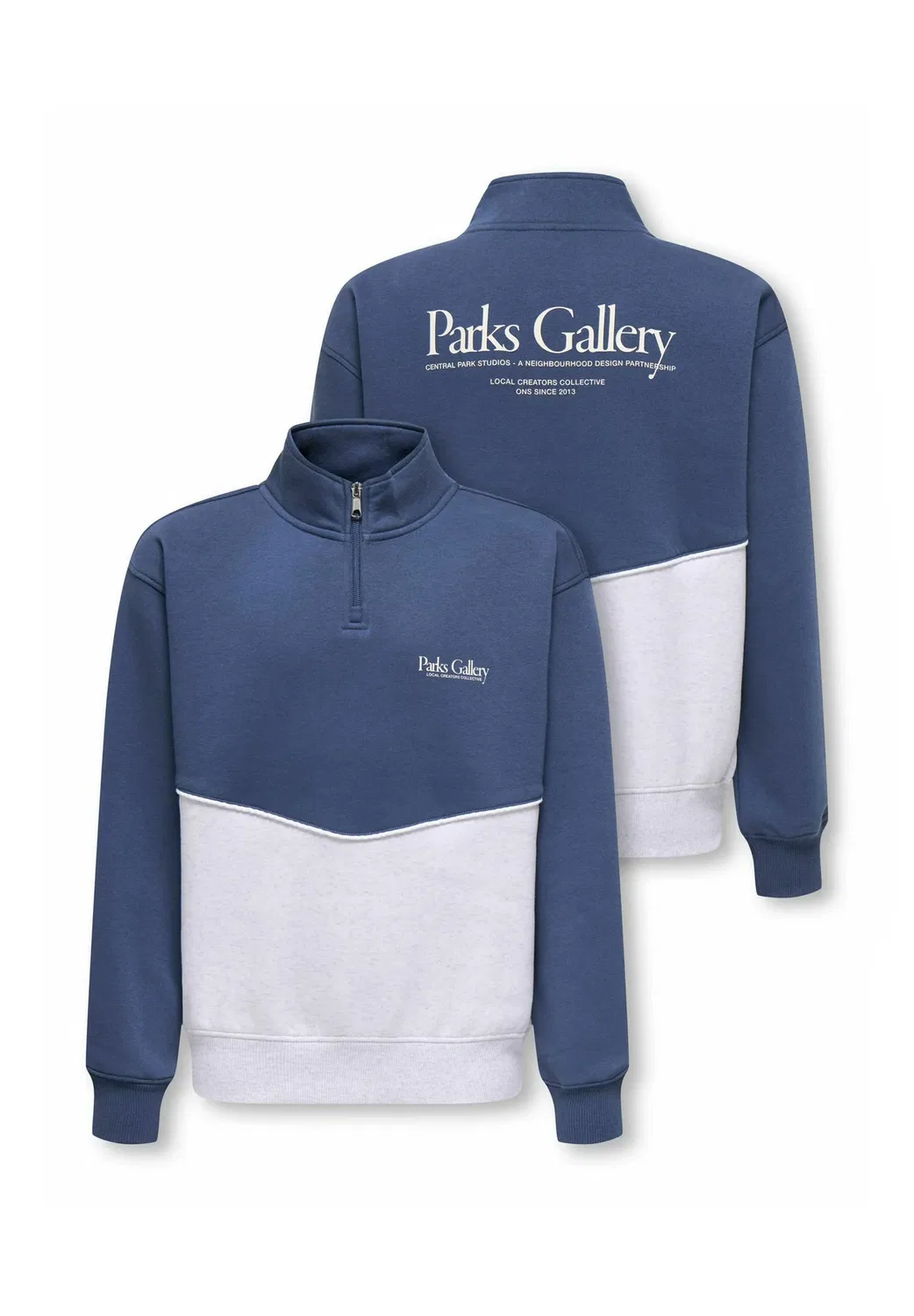 Флисовая толстовка osjceres sweatshirt - sweatshirt Only & Sons Junior, Super Light Grey Melange — фото 4