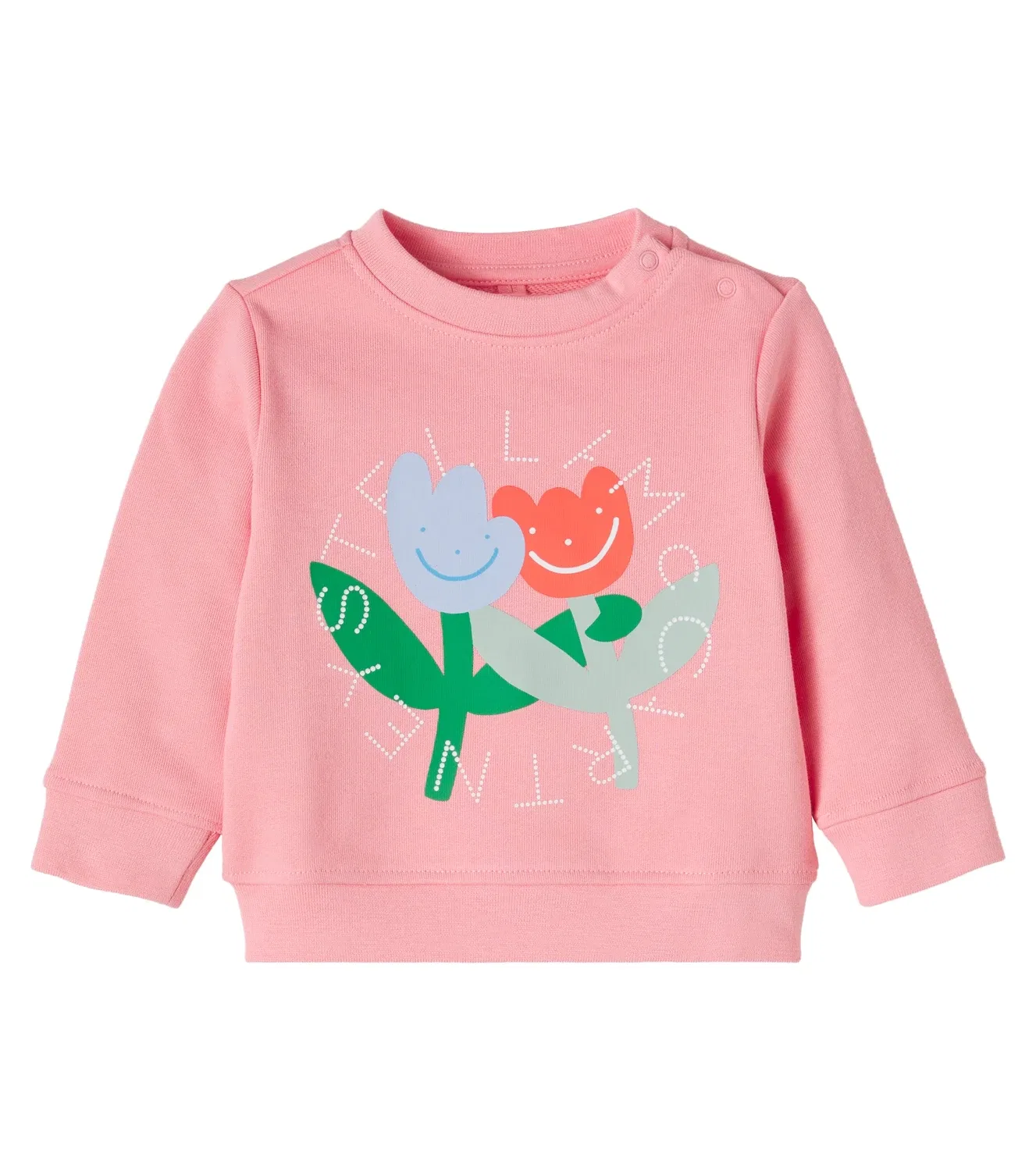 Детская толстовка из хлопкового джерси с принтом Stella Mccartney Kids, розовый