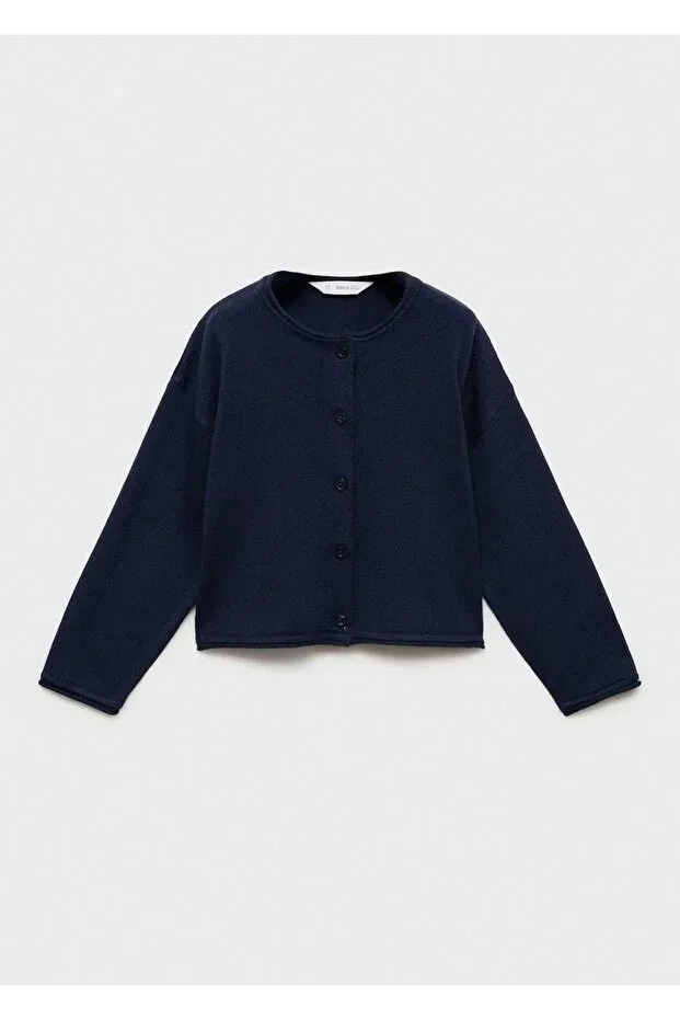 Детский кардиган с длинным рукавом Mango Baby, Navy Blue