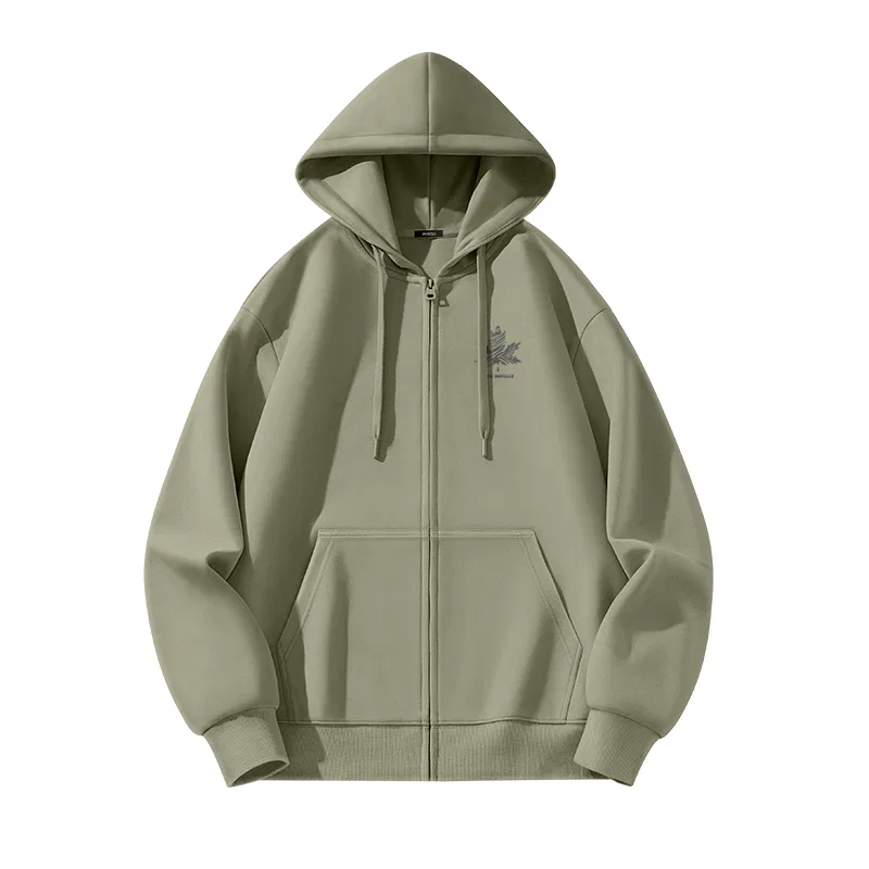 Детское худи утепленное бренда MINISO, Цвет Gray Pea Green