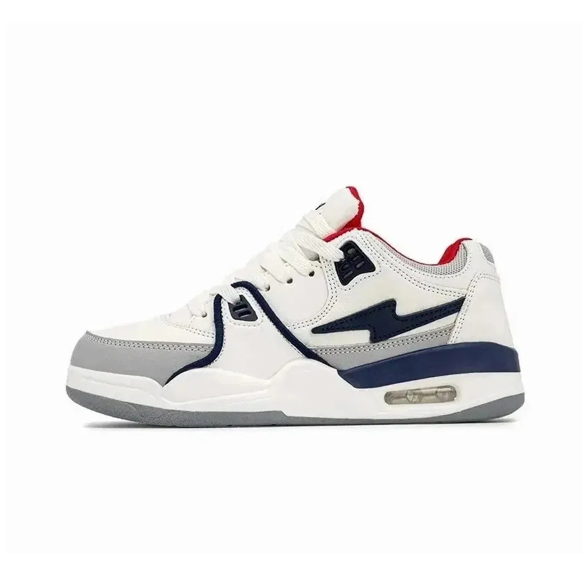 Детские кеды с принтом Synthetic Leather Low top Skateboard Shoes YALU, White Blue