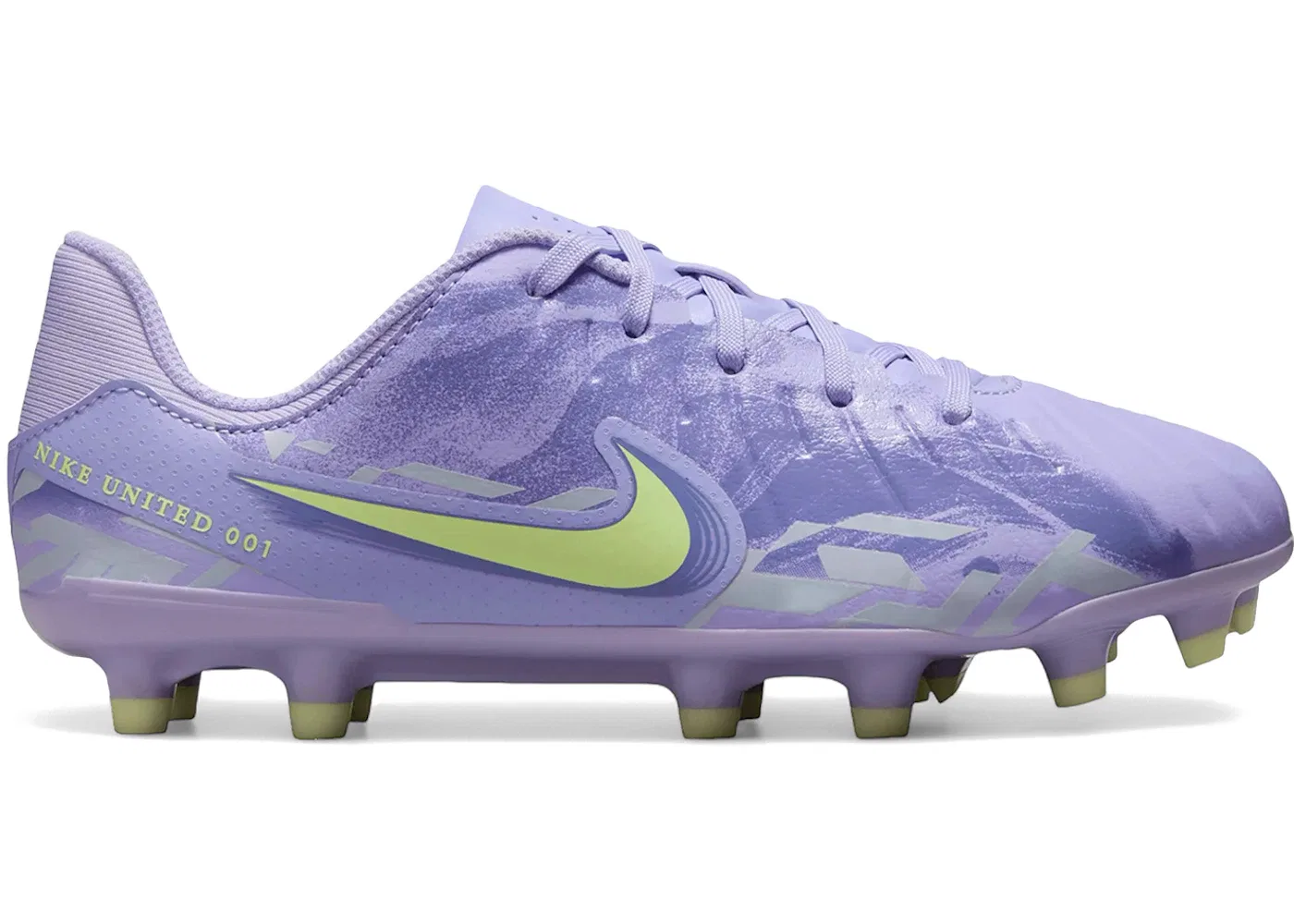 Детские бутсы Nike Tiempo Legend 10 Academy FG, Purple Agate/Barely Volt