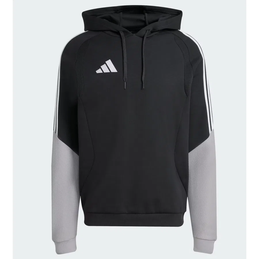 Мужской футбольный свитшот с капюшоном TIRO26C Swhood adidas, Black Light Onix White — фото 4