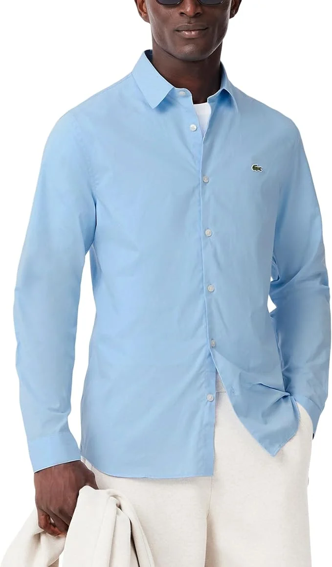 Мужская рубашка Laceston Slim Fit из стрейч-хлопкового поплина Lacoste, Overview
