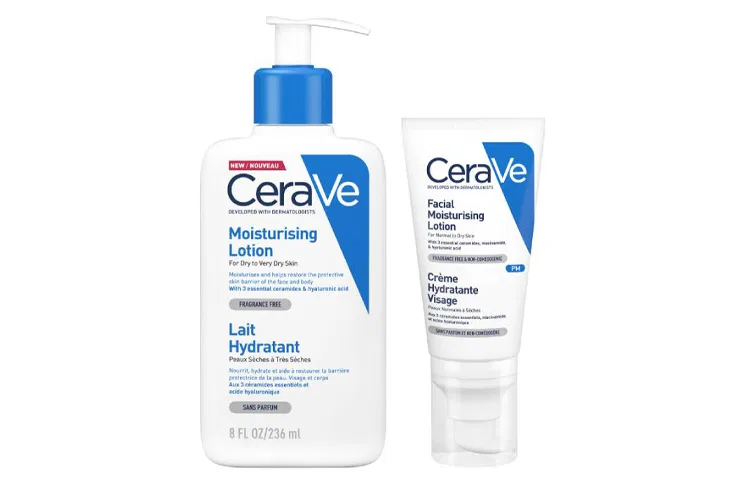 Набор увлажняющих лосьонов CeraVe, Godly C Lactamide 236мл и Radiance PM Lactamide 52мл