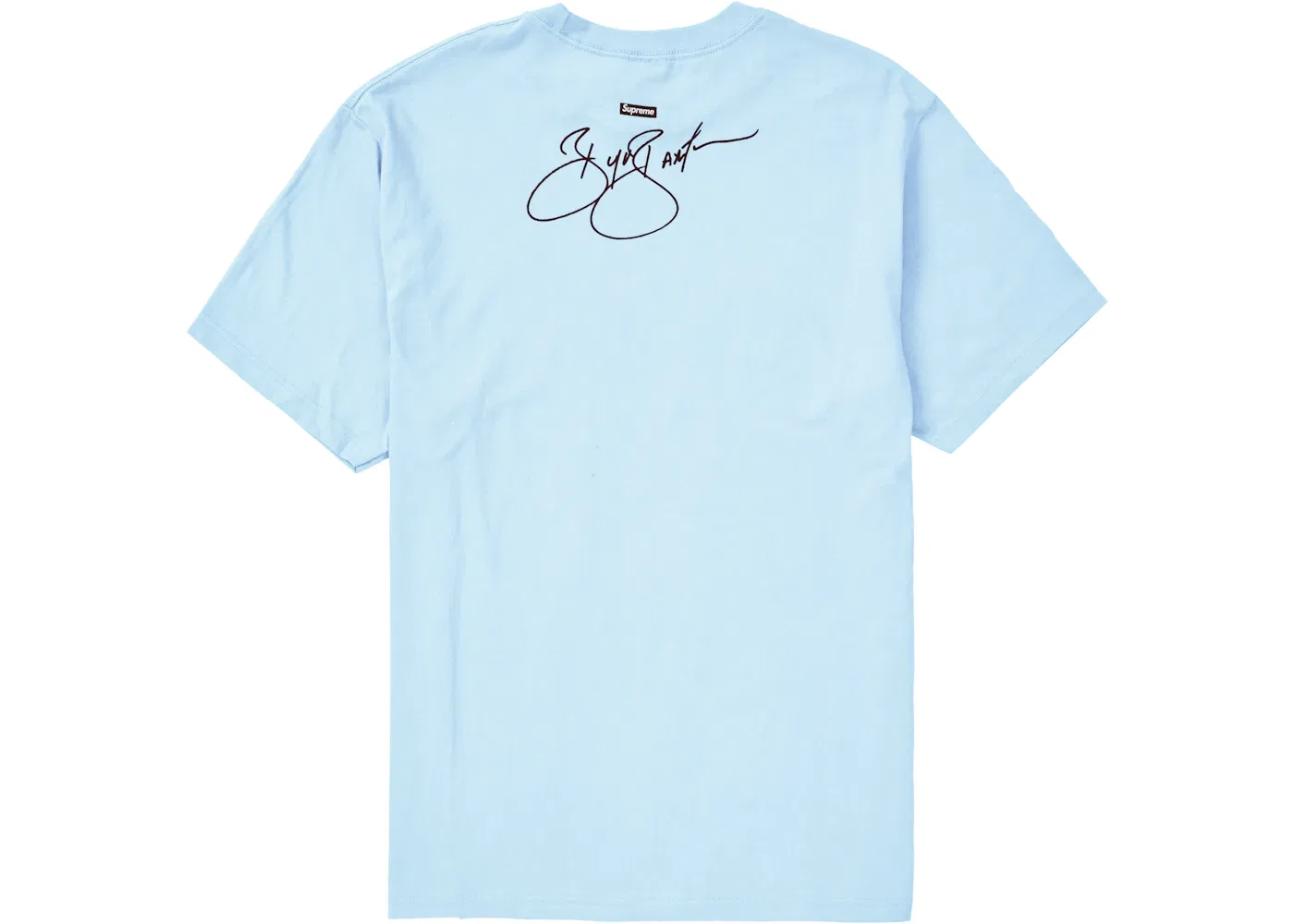 Мужская футболка с принтом Supreme Buju Banton Wake The World Tee, Light Blue — фото 2