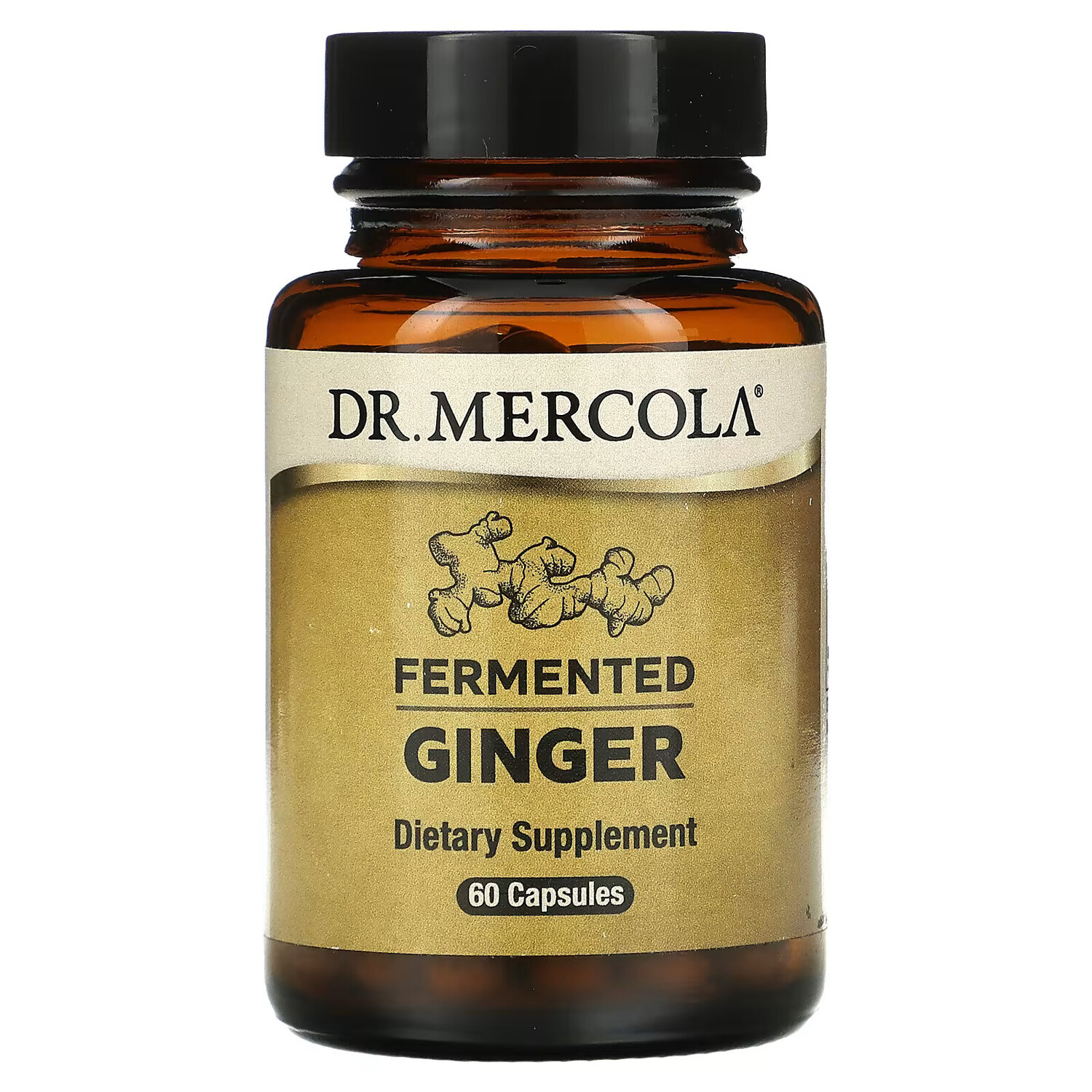 

Dr. Mercola, ферментированный имбирь, 60 капсул