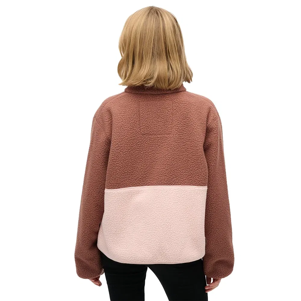 Куртка Colour Block Fleece Superdry, коричневый — фото 2