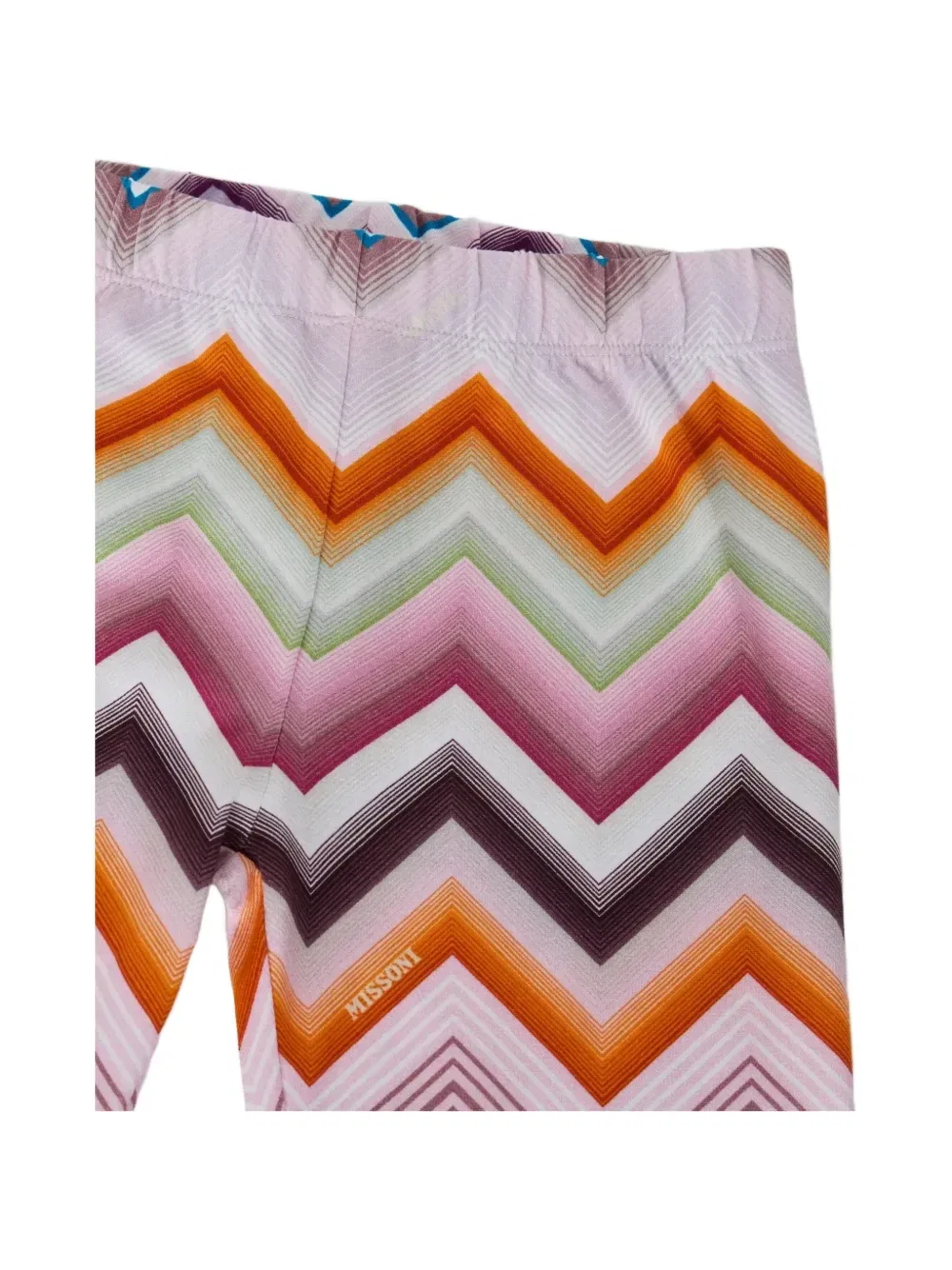 Леггинсы с зигзагообразным принтом Missoni Kids, бежевый — фото 3