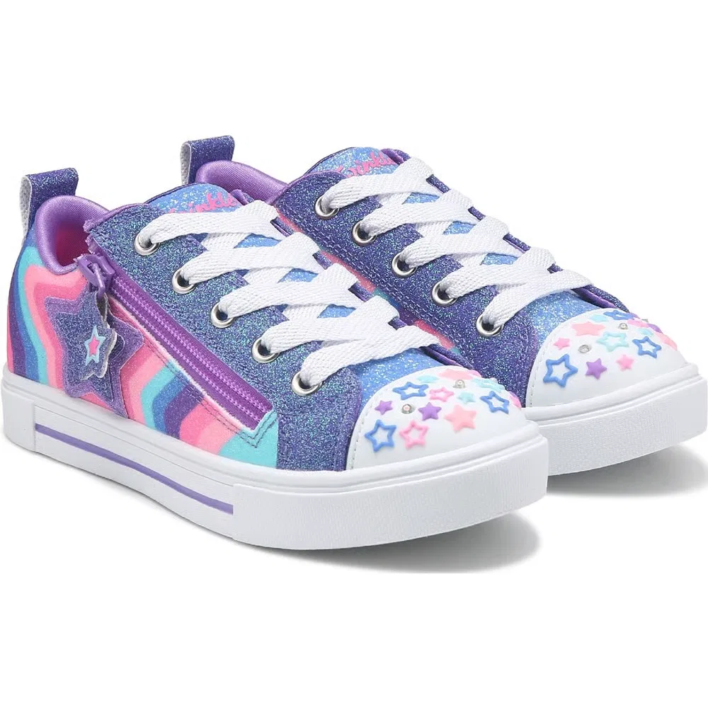 Детские кроссовки с мерцающими искорками для малышей Skechers, Blue Multi Stars