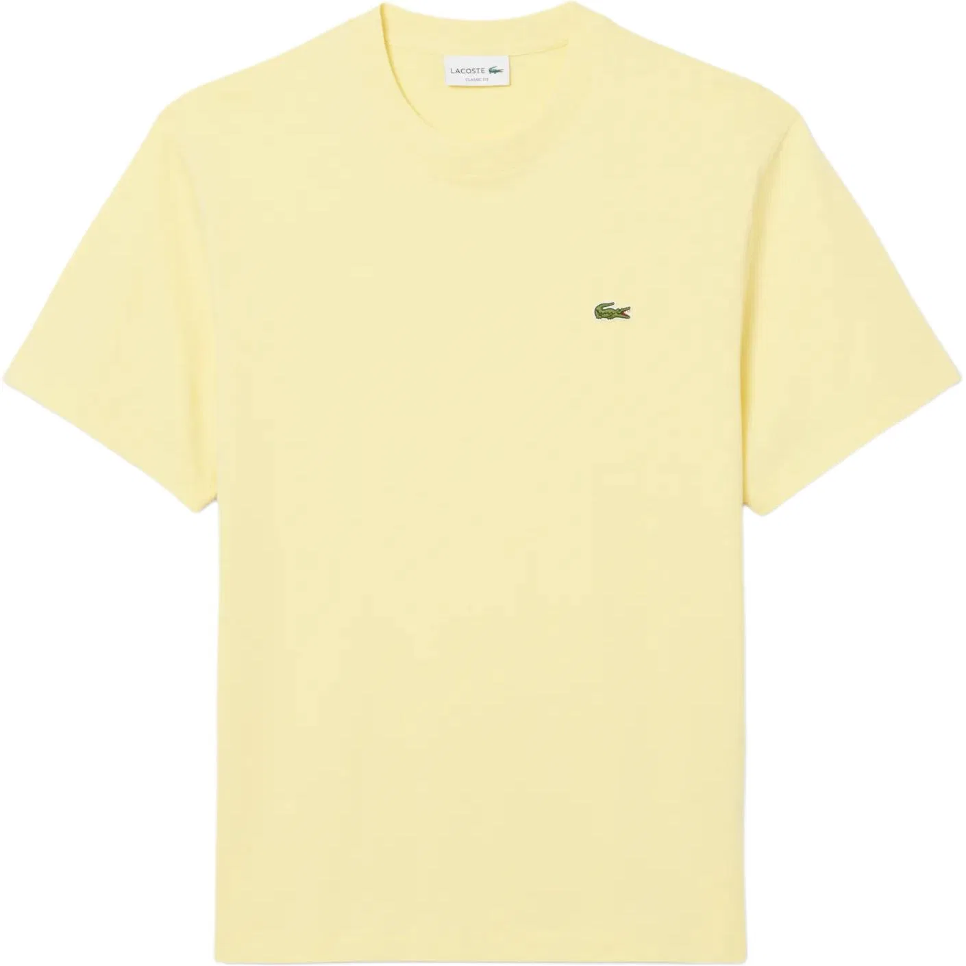 Футболка с круглым вырезом, классическая, LACOSTE, Yellow