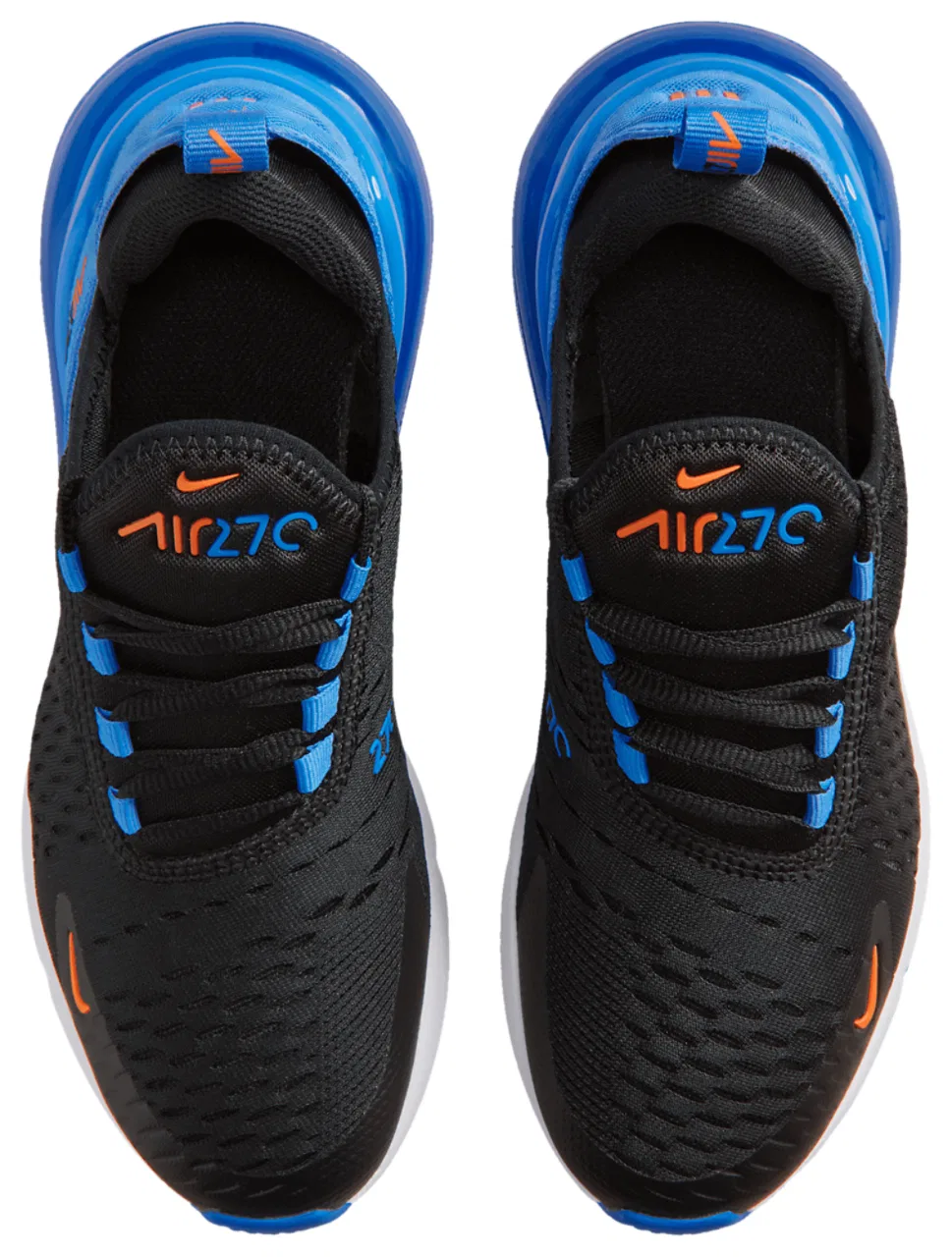 Кроссовки для мальчиков Air Max 270 Nike, цвет Turf Orange/Black/Blue Crystal — фото 4