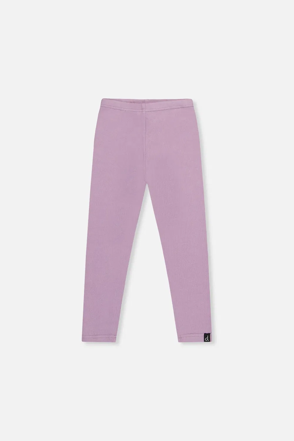 Детские леггинсы из рубчика с эластичным поясом Baby Rib Leggings Deux par Deux, фиолетовый