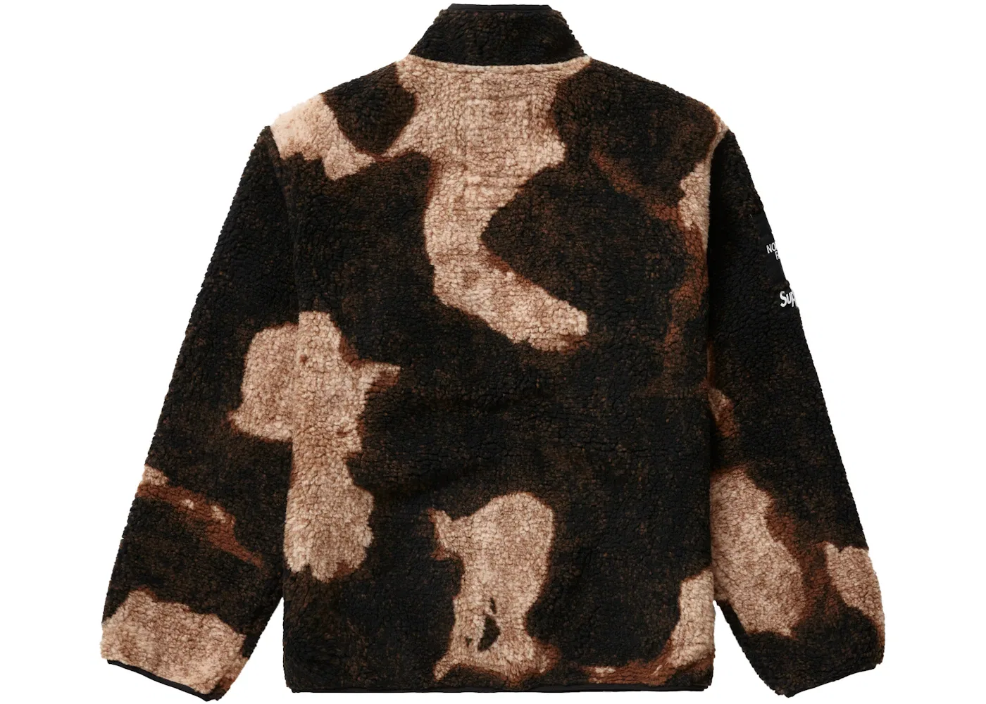 Мужская куртка из флиса с принтом Bleached Denim Print Supreme, Black — фото 2