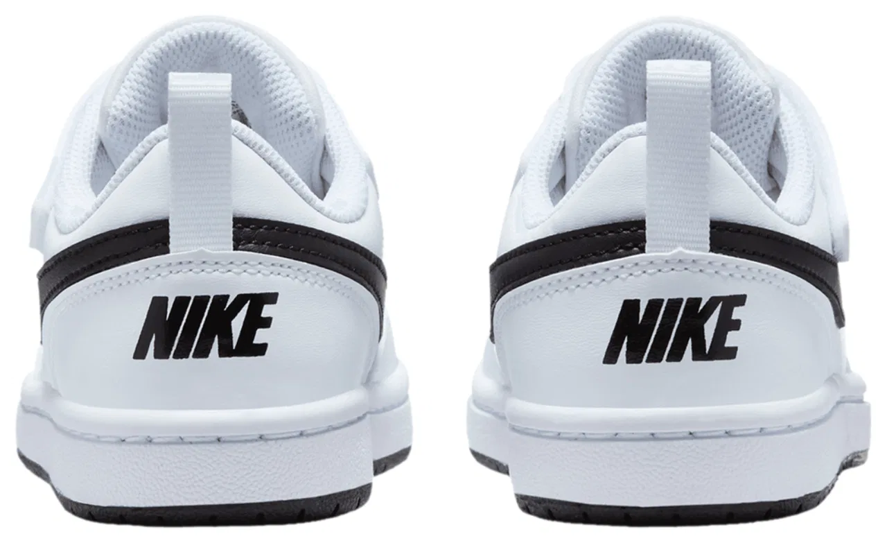 Детские кроссовки для мальчиков с липучкой Court Borough Low Recraft Nike, Black White — фото 3