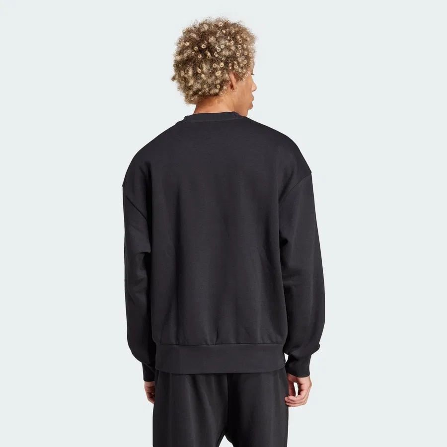 Свитшот с принтом Sportswear Essentials Loose Fit 3 Bar Logo adidas, Черно-белый — фото 2