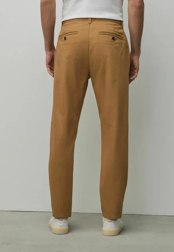 Брюки из хлопка с эластаном Trousers Next, Ochre yellow, желтый — фото 3