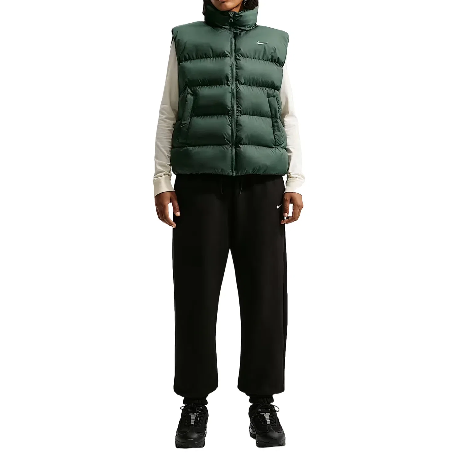 Женский жилет Sportswear Therma-FIT Vest 'Camo Green Sail' Nike, Camo Green/Sail — фото 3