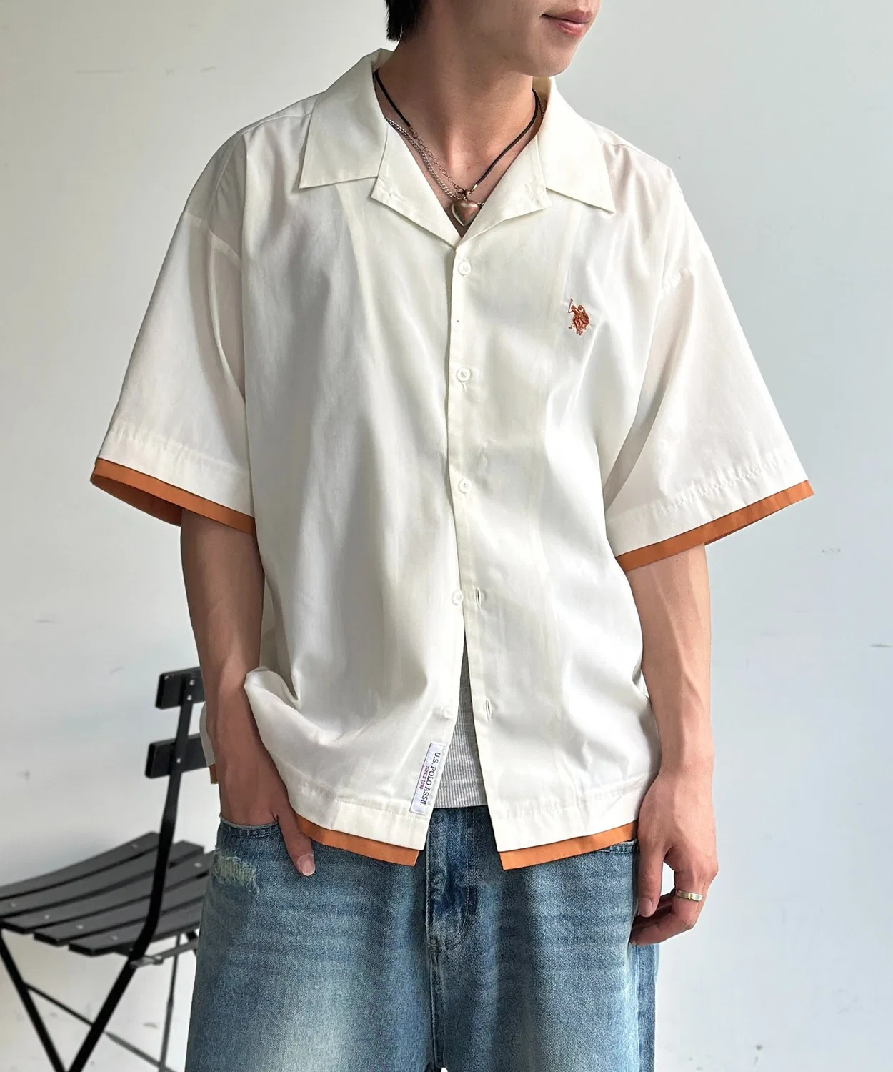 Мужская футболка с длинным рукавомU.S. POLO ASSN., Sax Blue — фото 2