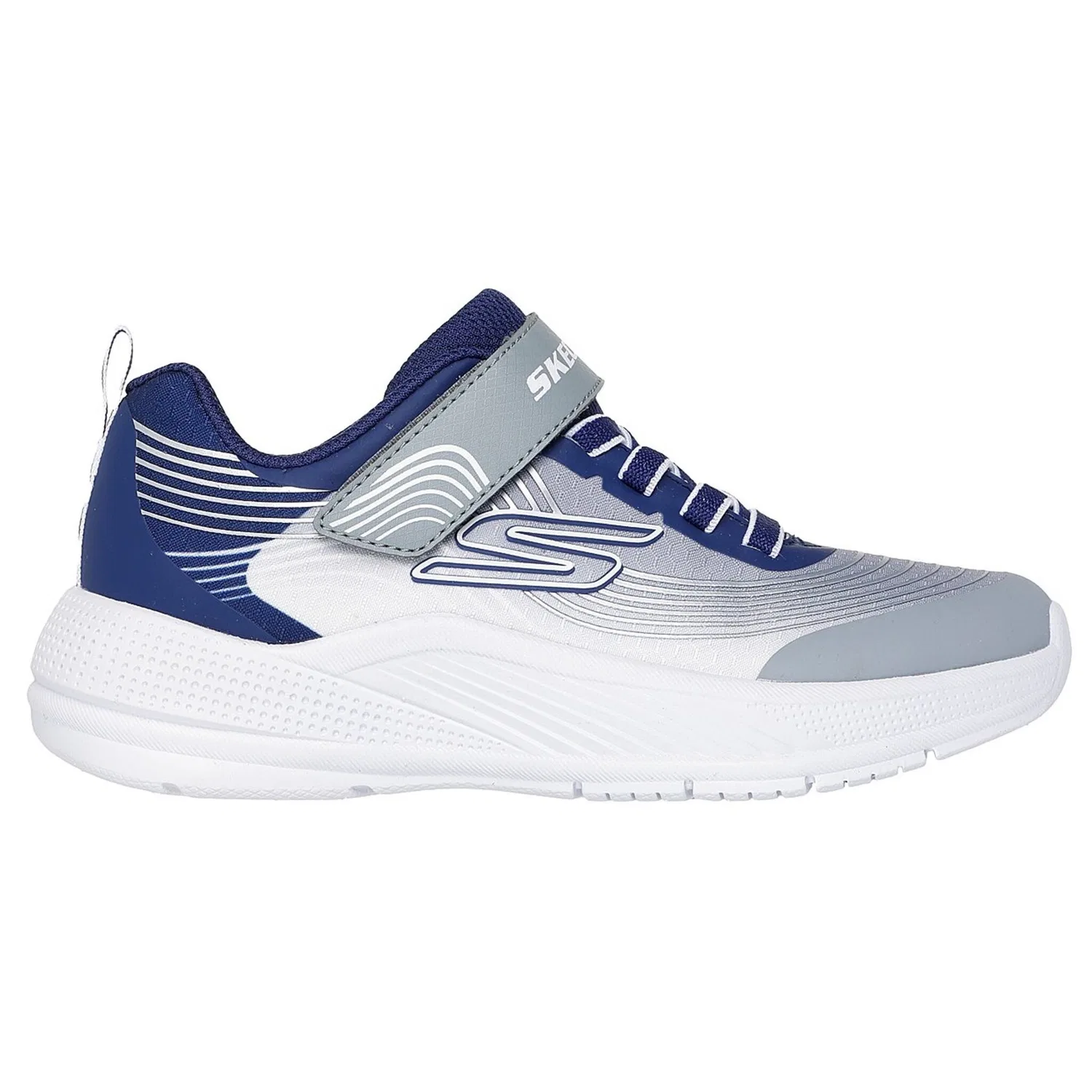 Детские текстильные кроссовки MICROSPEC ADVANCE Skechers, Navy-Grey — фото 4
