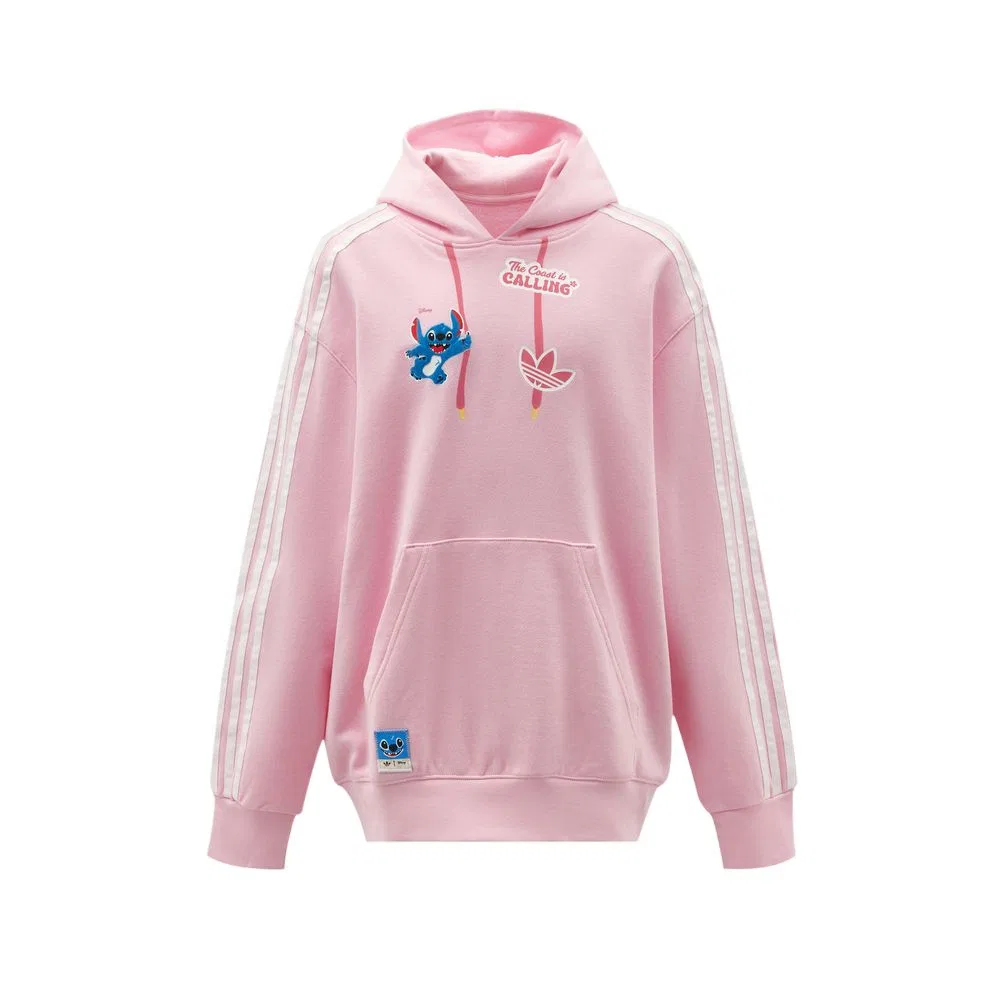 Детское худи с капюшоном и принтом Adidas Originals, Pink