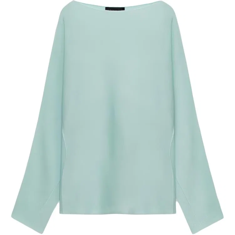 Женский свитер с лодочным вырезом Washed Blue ZARA, Washed Blue