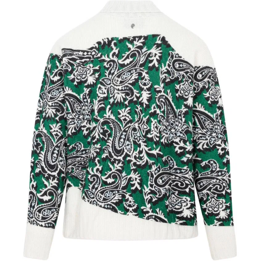 Мужской свитер с узором пейсли и интарсией Paisley Intarsia-Knit, ETRO, Green — фото 3