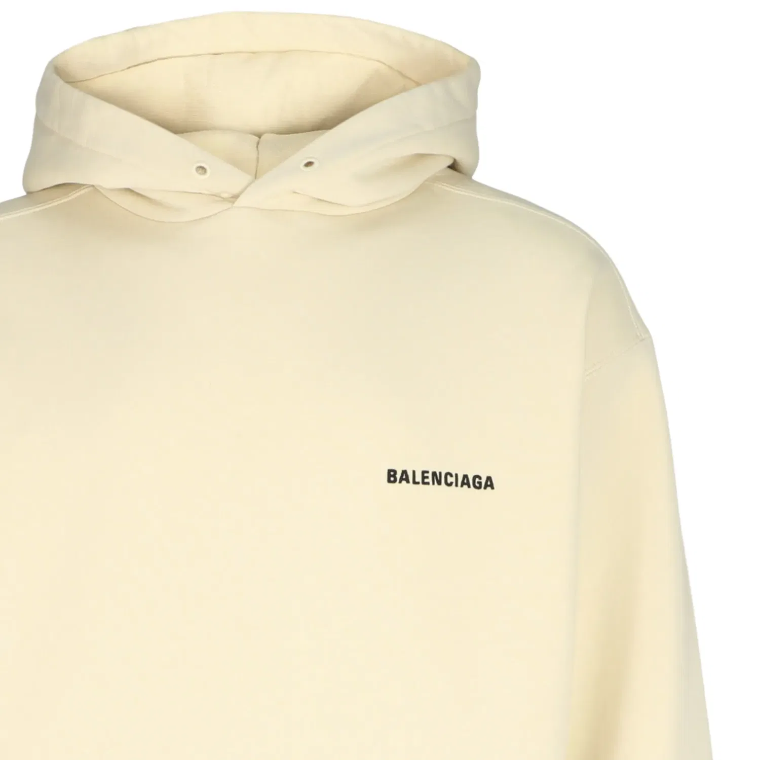 Худи Balenciaga с вышитым логотипом, кремовый — фото 3