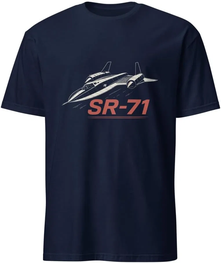 Мужская футболка с принтом SR-71 Blackbird 64000, Navy