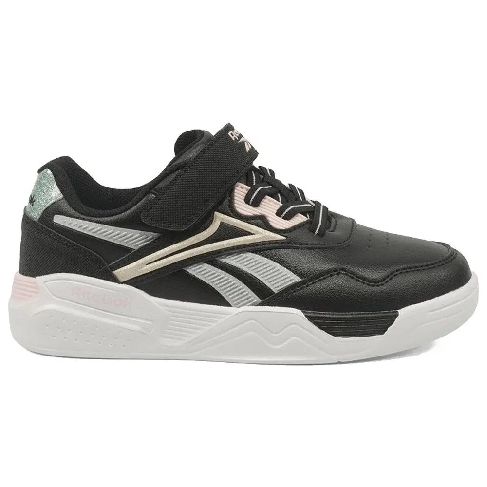 Кроссовки детские Reebok Puapua Kds I для девочек, с перфорацией, черные с розовыми акцентами
