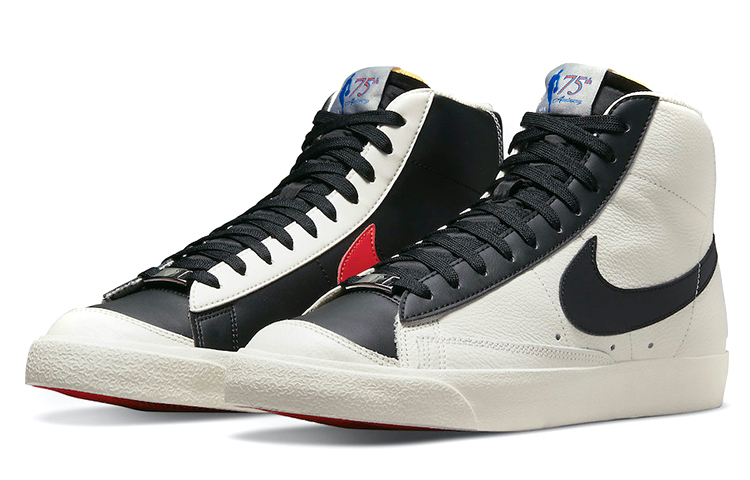 Кроссовки Nike x NBA Blazer Mid '77 Emb Nba 75th Anniversary, белый/черный — фото 3