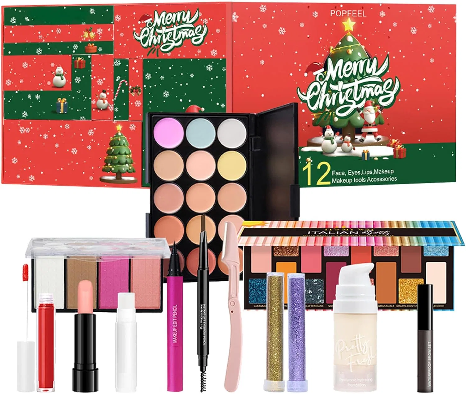 Набор косметики для макияжа 12 Days Christmas Countdown Calendar, 0.5 кг, сугои 004