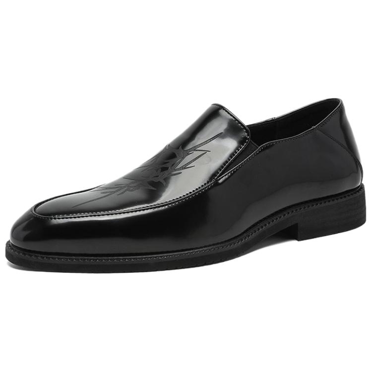 

WEISHIBANGWEI Мужские повседневные туфли черные с потайной платформой, цвет Black Hidden Wedge