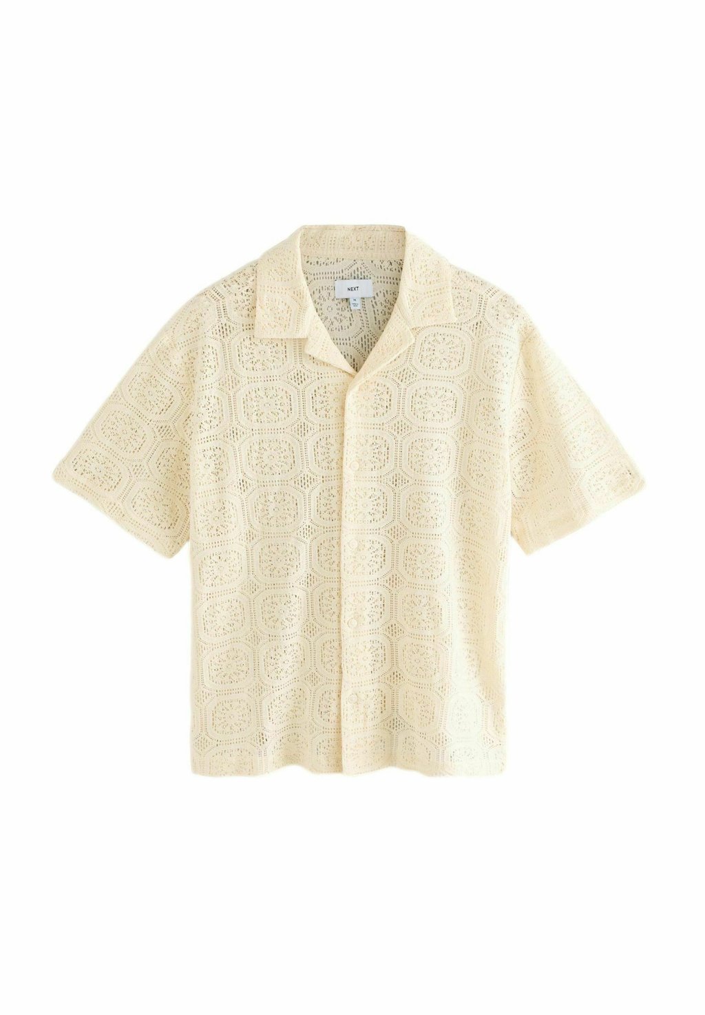 

Рубашка REGULAR FIT - SHORT SLEEVE WITH CUBAN COLLAR Next, бежевый