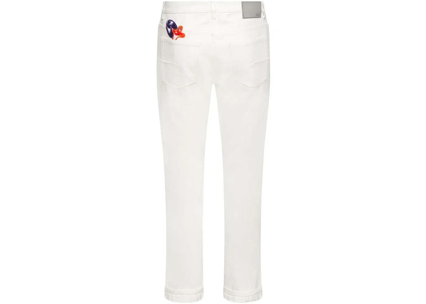 Мужские джинсы с принтом Dior x Kenny Scharf Logo Slim Fit Jean Dior, White — фото 2